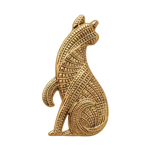 Light Luxury Textured Metal Dog Brooch Pin — Statement Fashion Corsage, Elegant Gift & Wholesale Available