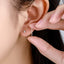 Hypoallergenic 925 Silver Post Sparkling Stud Earrings, Six-Prong Solitaire Dainty Everyday Piercing Jewelry for Women, Green/Blue