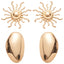 Metallic Sunflower Brooch & Cufflinks 4‑Piece Set — Niche Design, Statement Versatile Lapel Pin & Shirt Cuff Jewelry for Men Women