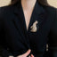 Light Luxury Textured Metal Dog Brooch Pin — Statement Fashion Corsage, Elegant Gift & Wholesale Available