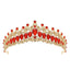 Rhinestone Crown Tiara Headband — Sparkling Alloy Crystal Bridal Queen Headpiece, Gold/Silver Plated for Wedding, Prom & Party