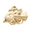 Sculpted Pleated Leaf Brooch Pin — Light Luxury Niche Corsage, Artistic Versatile Statement Coat Accessory for Women