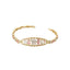 14K Gold-Plated Copper Alloy Hollow Bracelet — Niche Openwork Design, Light Luxury Dainty Jewelry for Women, Wholesale Available