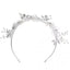 Vintage Forest Bridal Headband — Handmade Fabric Flower Hair Hoop, Sweet Romantic Woodland Updo Crown, Wedding Hair Accessories