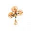 Light Luxury Vintage MOP Flower & Pearl Brooch Pin — Electroplated Enamel Design, Elegant Statement Corsage for Women