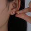 Hypoallergenic Sparkling Stone Stud Earrings, Gold Silver Tone Cartilage Piercing Jewelry, Light Luxury