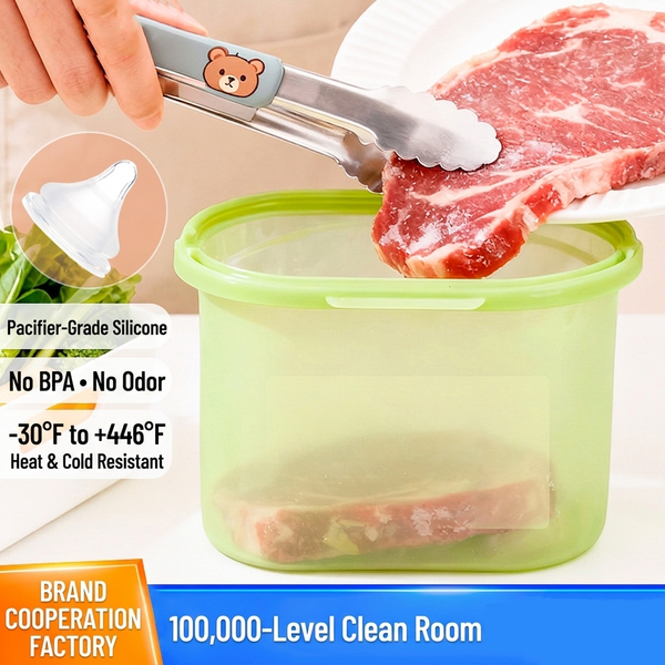 Platinum silicone food storage bags - food grade, household use, airtight, thickened, for fruits, vegetables, refrigerator, and freezer. direct from the factory