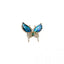French Colorful Mother of Pearl & CZ Butterfly Brooch Pin — Gold/Silver Plated, Elegant Unique Corsage Jewelry for Women