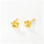 Gold-Tone Vintage Minimalist Flower Stud Earrings — Summer Delicate Piercing Jewelry for Women, Wholesale Available