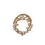 Light Luxury Round Electroplated Sparkling CZ & Pearl Brooch Pin — French Statement Corsage Jewelry for Women