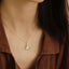 925 Silver Threefold Fortune Ginkgo Leaf Necklace, 3D New Chinese Style Pendant for Women