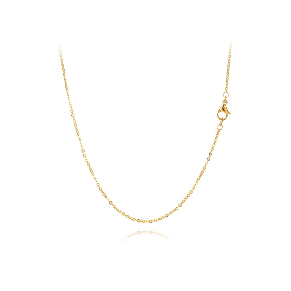 Light Luxury Copper Alloy Plain Chain Necklace — Minimalist Everyday Layering Chain with Lobster Clasp, Gold/Silver Tone Jewelry for Women
