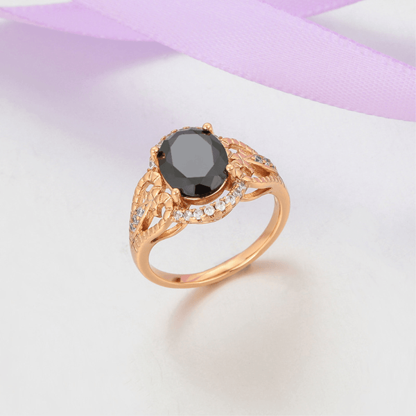 Vintage Inlaid Faux Gemstone Ring — 18K Gold‑Plated Copper, Ornate Retro Statement Band, Adjustable Open Design, Antique Cocktail Jewelry for Women