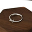 S999 Fine Silver Delicate Bow Adjustable Open Ring for Women, Minimalist Niche Light Luxury Band