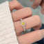Sweet Japanese Korean Style Multicolor CZ Ring for Women, Gold Silver Tone Dainty Band, Elegant Gift