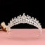Rhinestone Crown Tiara Headband — Sparkling Alloy Crystal Bridal Queen Headpiece, Gold/Silver Plated for Wedding, Prom & Party