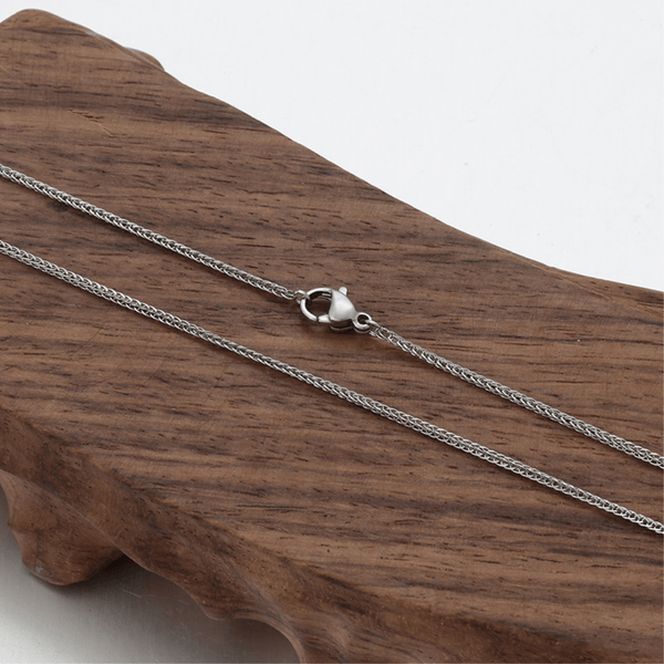 Stainless Steel Silver Curb Chain Necklace — Everyday Minimalist Hypoallergenic Layering Choker for Women, Pendant-Ready