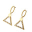 Dainty Geometric Sparkling Stone Stud Earrings, Hypoallergenic Gold Silver Tone Niche Piercing Jewelry for Women