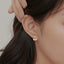 999 Fine Silver Flower Screw-Back Helix Earring, Minimalist Niche Cartilage Stud Jewelry for Women