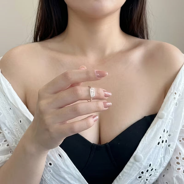Adjustable Vajra Ring for Women, 999 Fine Silver Chinese Style Open Band Index Finger Jewelry, Unique Gift