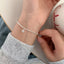 Asymmetric Double Chain Bracelet with Star Zircon, 925 Sterling Silver, Minimalist Niche Design for Women
