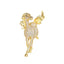 Light Luxury Galloping Horse CZ Brooch Pin — Statement Success Corsage, Versatile Commute Jewelry for Women, Elegant Gift
