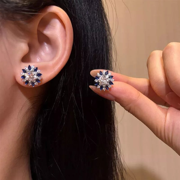 Light Luxury Moissanite Stud Earrings for Women, 925 Sterling Silver Anti-Tarnish Versatile Jewelry