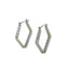 Chain-Textured Chunky Statement Hoop Earrings, Hypoallergenic Silver, Edgy Light Luxury for Women