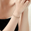 Light Luxury Wheat Spike Chain Bracelet — Rhodium Plated Copper Alloy, Multicolor CZ, Niche Dainty Jewelry for Women