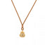 Hand-Knotted 24K Gold Plated Copper Pendant Necklace, Hollow Minimalist Chinese Style, Light Luxury Rope Chain, Chic Gift for Her