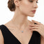 S925 Sterling Silver Rose Gold Bubble Moissanite Pendant Necklace — Dainty Jewelry for Women