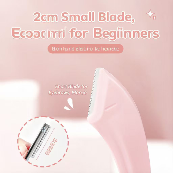 Women’s Eyebrow Grooming Kit — Curved Crescent Razor, Micro‑Tip Precision Scissors & Comb, Stainless Steel Facial Hair Trimmer Set, Painless Eyebrow Shaping & Detailing Tools for Home & Salon