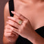 Dainty Stackable Moissanite Ring for Women, 925 Sterling Silver Anti-Tarnish Luxury Band