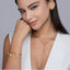 Minimalist Paperclip Moissanite Bracelet for Women, 925 Sterling Silver Anti-Tarnish Light Luxury
