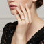 Minimalist Six-Prong Moissanite Ring in Gold-Plated 925 Sterling Silver, Anti-Tarnish Light Luxury for Women
