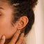 Rotating Comet Hoop Earring for Women, S999 Fine Silver Cartilage Helix Piercing Jewelry, Niche Luxury Design