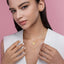 Layering Moissanite Necklace for Women, 925 Sterling Silver Choker, European American Trendy Cross-Border