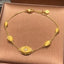 Royal Court Style Brushed 925 Silver Gold-Tone Oval Bead Bracelet, Light Luxury for Women