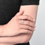 S999 Sterling Silver Double Layer Butterfly Ring Minimalist Open Stackable Band Trendy Index Finger Dainty Jewelry Gift for Women