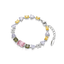 Light Luxury Multicolor Gemstone Tennis Bracelet — Geometric Bar Design, Gold Chain, Dainty Gift for Women, Daily & Party