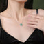 Vibrant Lab-Grown Emerald Pendant Necklace 925 Sterling Silver – Light Luxury Anti-Tarnish Jewelry for Women, Chain Included