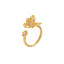 Light Luxury Butterfly Adjustable Ring — Gold/Silver Tone Open Wrap Copper Alloy, Statement Jewelry for Women, Boho Party & Daily Gift