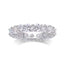 Fashion 925 Sterling Silver Full Pavé Moissanite Eternity Band – Anti-Tarnish Niche Light Luxury Ring for Women