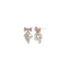 Dainty Sweet Bow Rhinestone Drop Stud Earrings, 925 Silver Post Hypoallergenic, Minimalist Student Jewelry