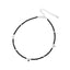 Edgy Minimalist Black Spinel Disc and Silver Bead Anklet, 925 Sterling Silver, Friendship Charm for Women