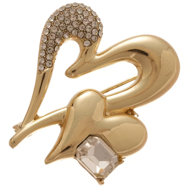 Ultra-Sparkling Rhinestone Heart Brooch Pin — Light Luxury Minimalist Statement Corsage, Elegant Gift for Women