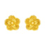 Gold Tone Vintage Floral Stud Earrings for Women, Hypoallergenic Summer Delicate Piercing Jewelry