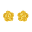 Gold-Tone Vintage Minimalist Flower Stud Earrings — Summer Delicate Piercing Jewelry for Women, Wholesale Available