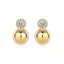 Hypoallergenic Gold Tone Moissanite Stud Earrings, 925 Sterling Silver Anti-Tarnish Light Luxury New Arrival for Women