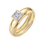 1ct Moissanite Ring in Gold Plated 925 Sterling Silver, Niche Luxury  for Women